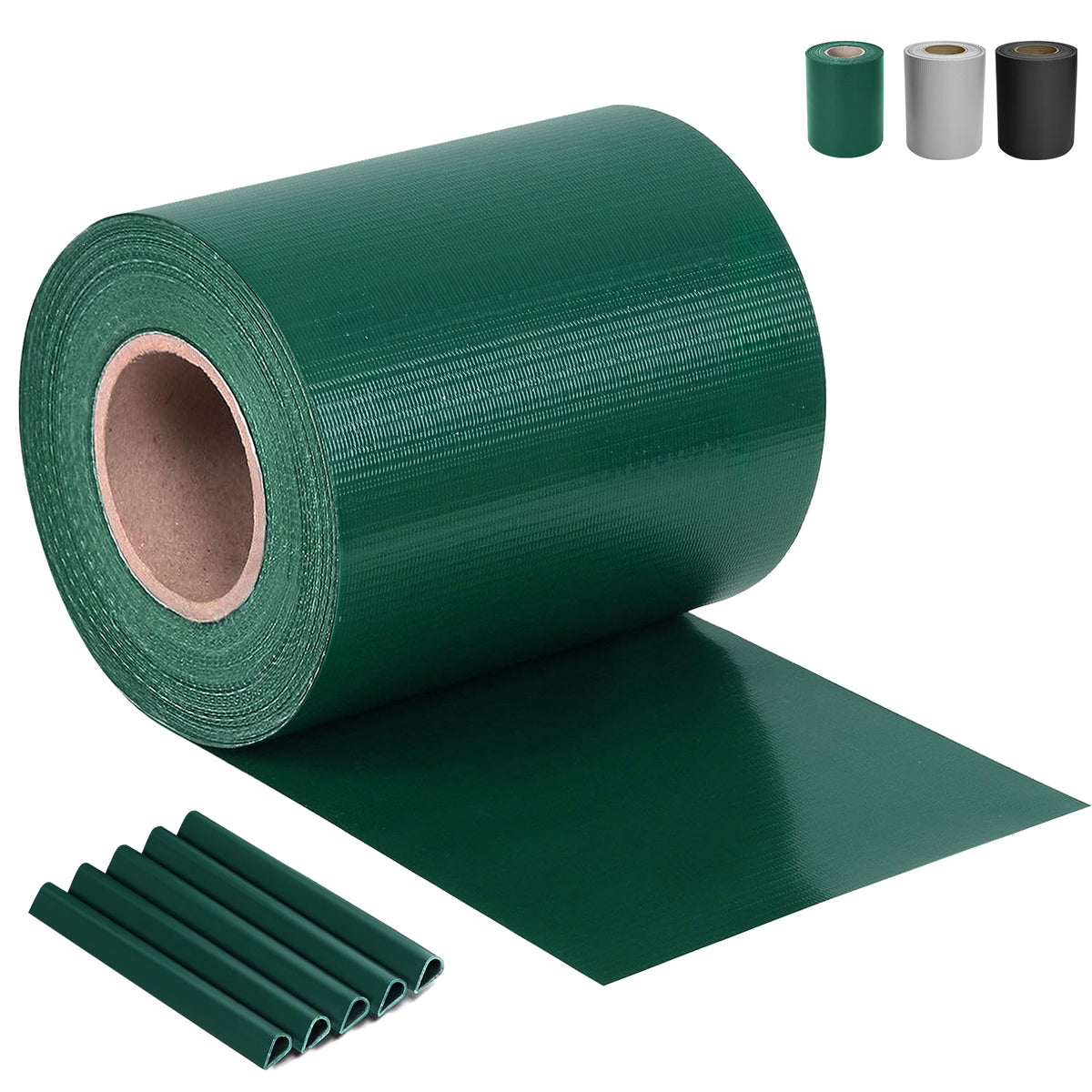 RIBELLI Sichtschutzstreifen 35 m × 19 cm – inkl. 30 Clips