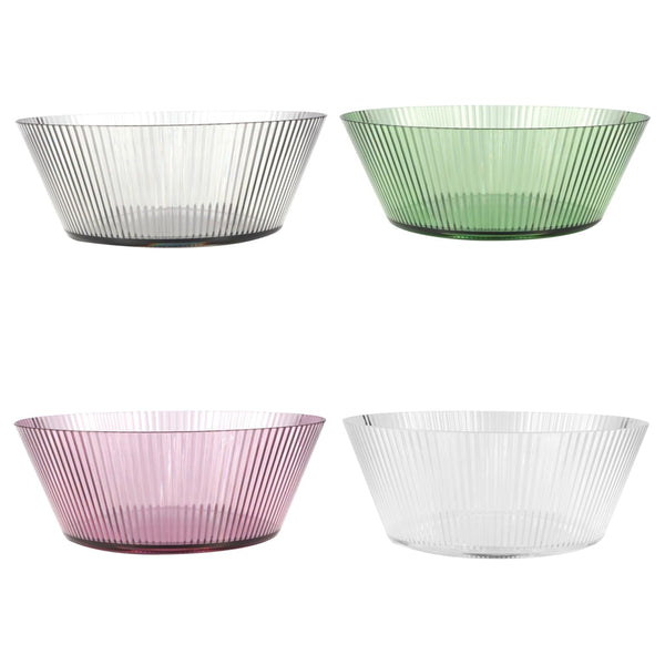 RIBELLI 4er-Set Salatschüsseln Kunststoff 2,5 l Ø 24 cm