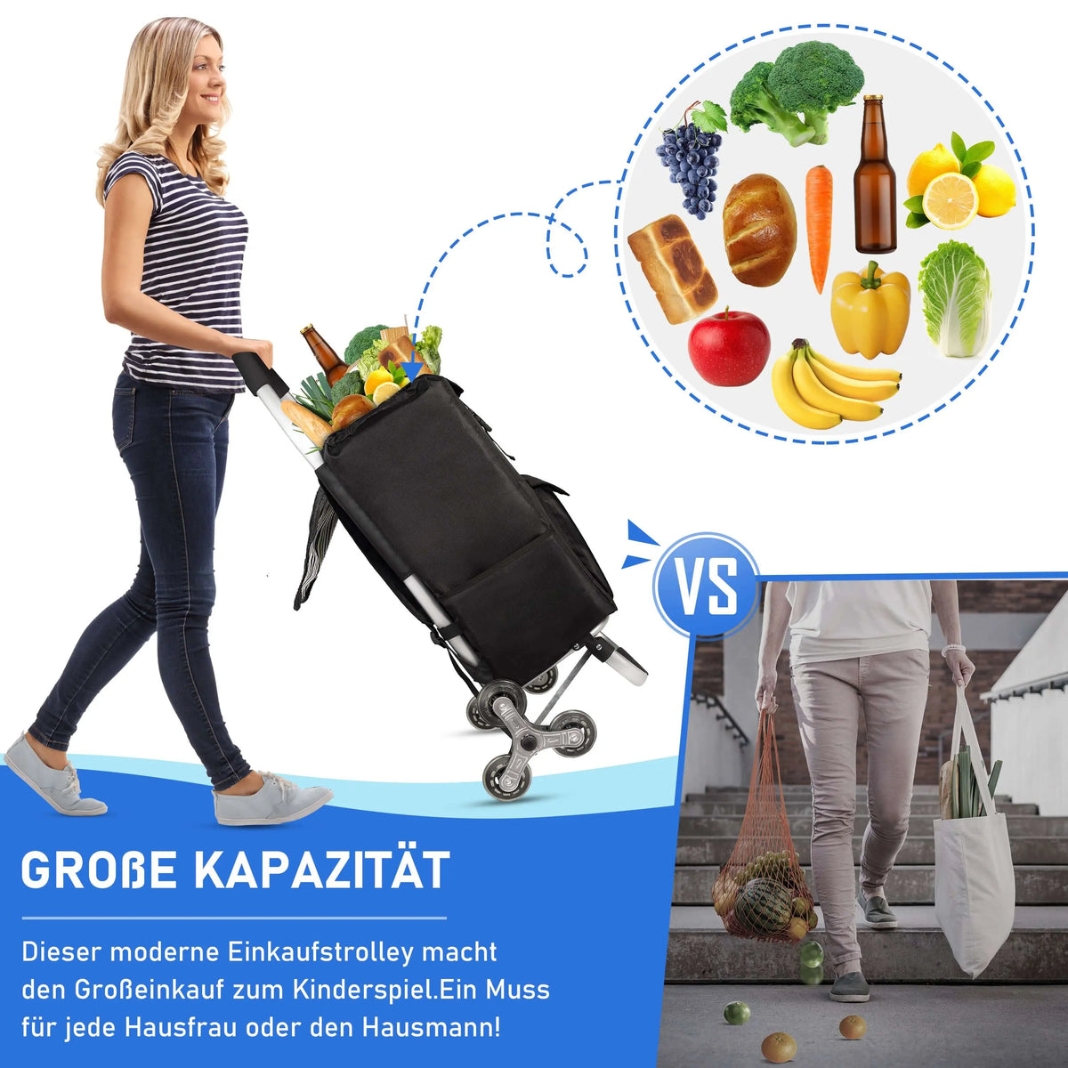 Einkaufstrolley 6 Räder Ribelli