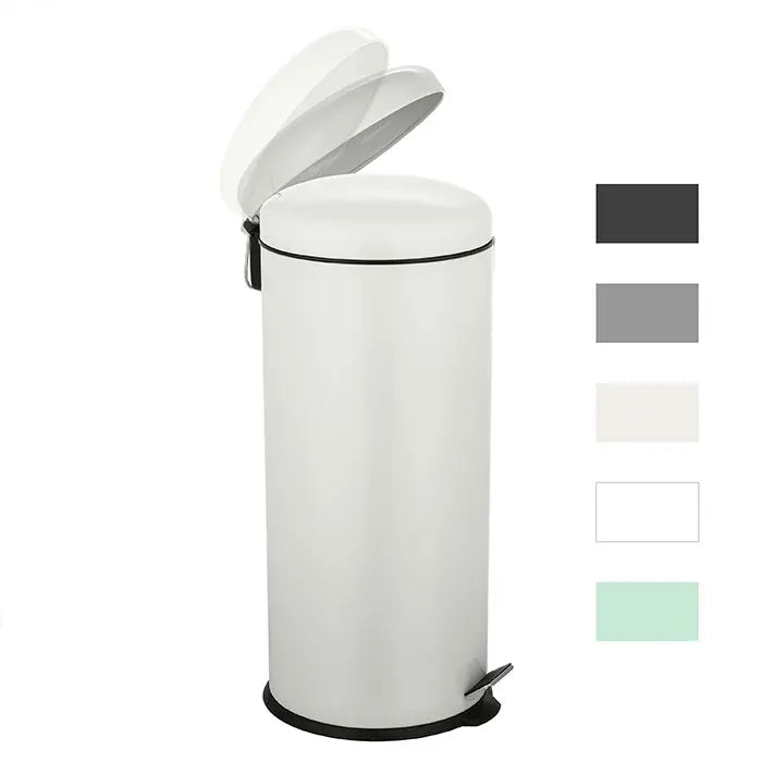 RIBELLI Mülleimer 30 l Edelstahl rund, Treteimer – Ansicht 3