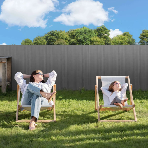 Ribelli® PVC Sichtschutzmatte mit Steg, extra stabil Sichtschutzzaun Sichtschutz Anthrazit Ribelli