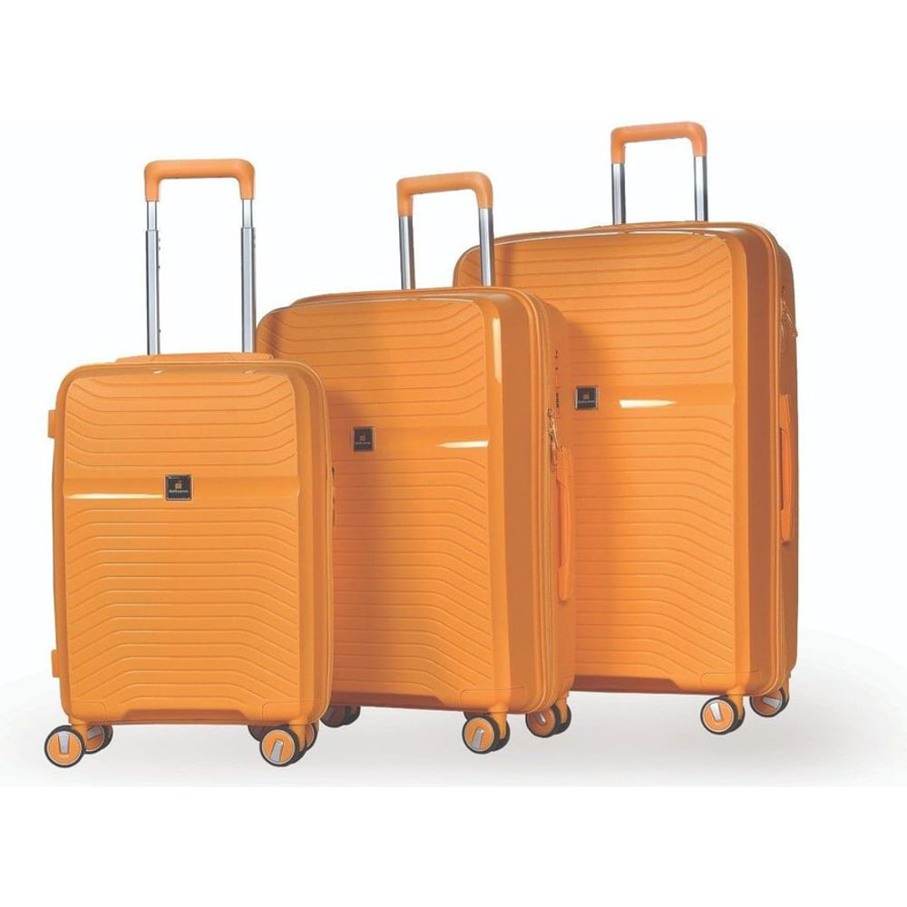 HOFFMANNS 3-tlg. Polypropylen Kofferset Serie Daisy Orange