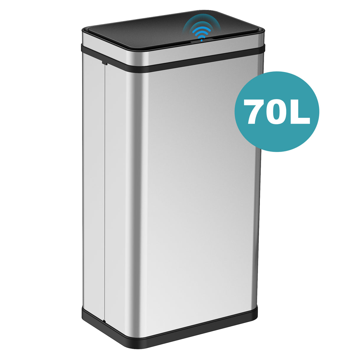 RIBELLI Edelstahl Sensor-Mülleimer – automatisches Öffnen – Ansicht 10