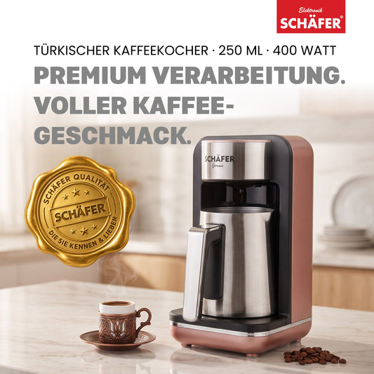 SCHÄFER Mokkakocher 250 ml Roségold 400 Watt