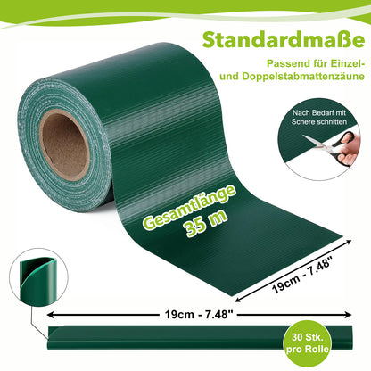RIBELLI Sichtschutzstreifen 35 m × 19 cm – inkl. 30 Clips – Ansicht 11