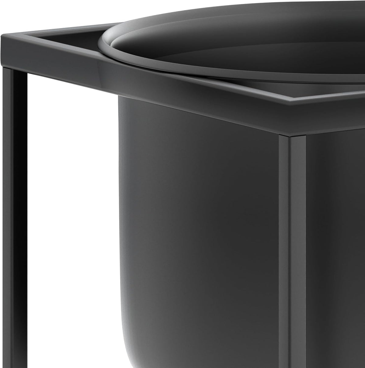 RIBELLI 2er-Set Blumentopf-Ständer mit Übertopf – Metall, eckiges Gestell – Ansicht 5