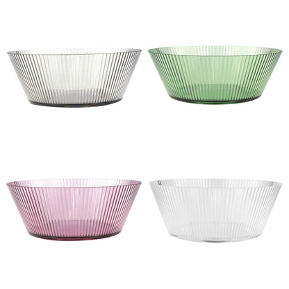 RIBELLI 4er-Set Salatschüsseln Kunststoff 2,5 l Ø 24 cm