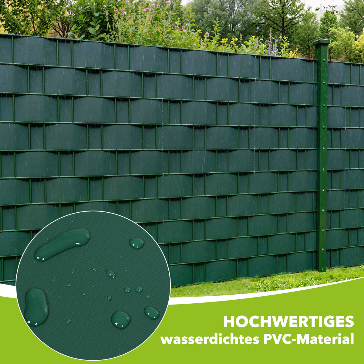 RIBELLI Sichtschutzstreifen 35 m × 19 cm – inkl. 30 Clips – Ansicht 5