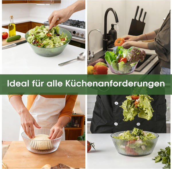 RIBELLI 4er-Set Salatschüsseln Kunststoff 2,5 l Ø 24 cm – Ansicht 5