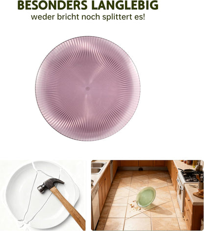 RIBELLI 12er-Set Dessertteller Kunststoff Bunt – Ansicht 6