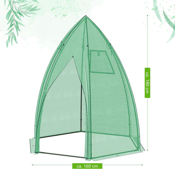 RIBELLI Foliengewächshaus mit Tür Ø 160 × 180 cm – Ansicht 4
