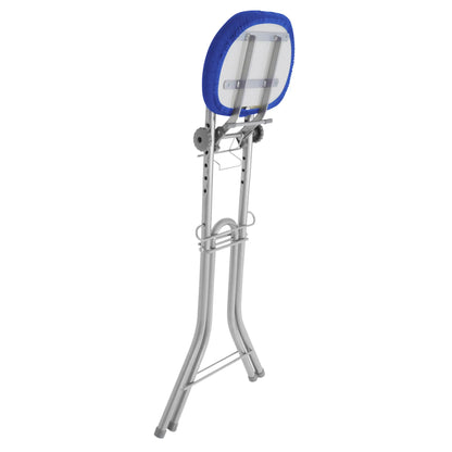 RIBELLI Bügelstuhl ergonomisch, klappbar, Blau – Ansicht 2