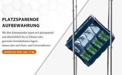 Kastenständer, für 3 Kisten, grau Ribelli
