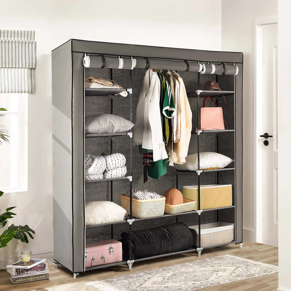 Kleiderschrank Stoffschrank Faltschrank Ribelli