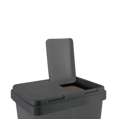 RIBELLI Mülleimer mit 2 Fächern, 2 × 25 l, Anthrazit – Ansicht 3