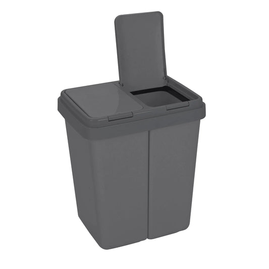 Müllbehälter 2 x 25 Liter anthrazit Ribelli