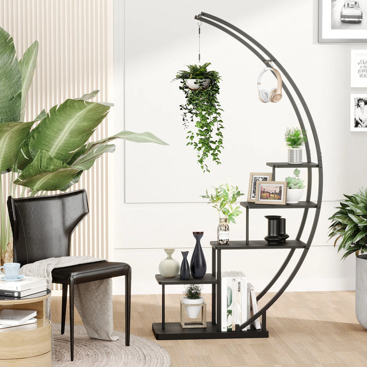 Pflanzenständer Metall 5 Etagen, 172 cm, Blumenregal