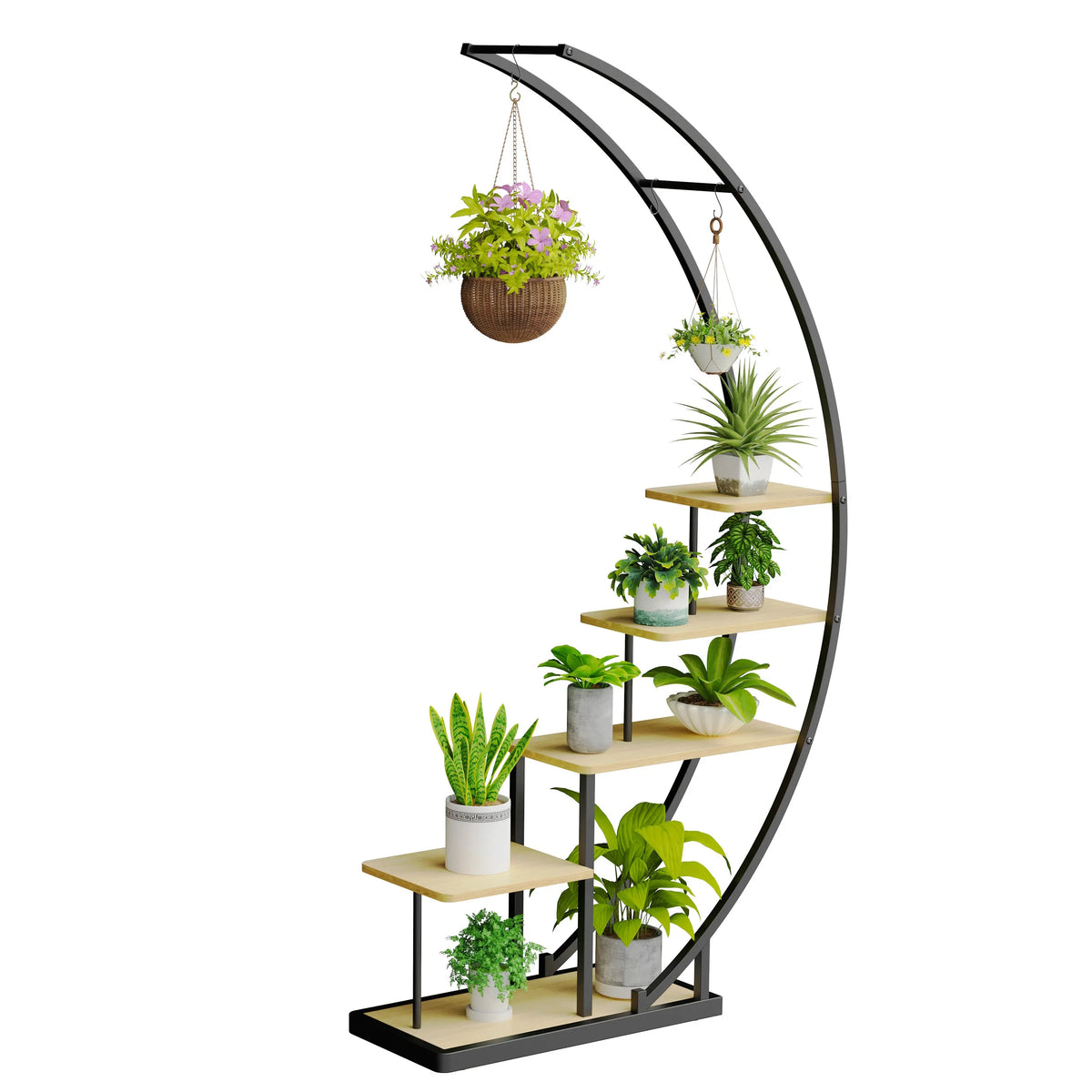 Pflanzenständer Metall 5 Etagen, 172 cm, Blumenregal