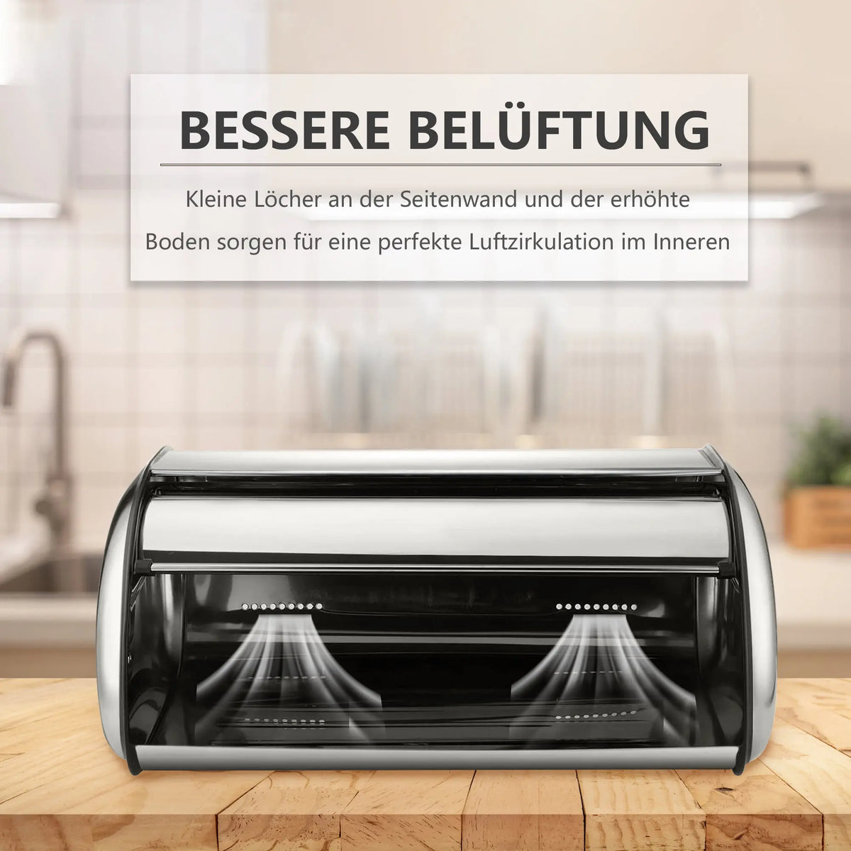 Ribelli Brotkasten, 43,5 x 27,5 x 18,5 cm Ribelli