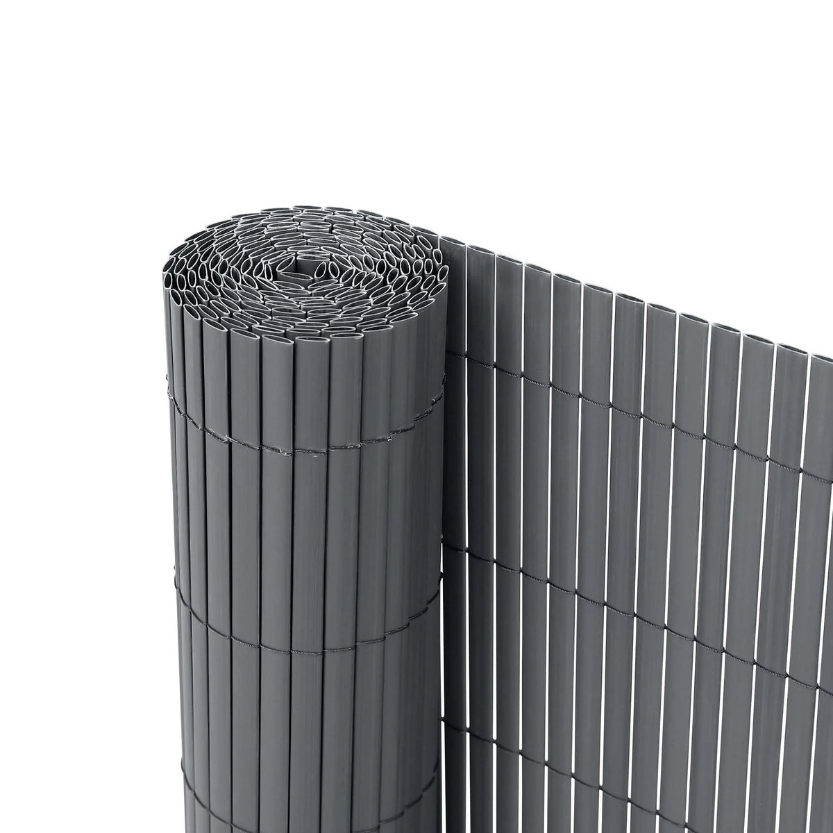 RIBELLI PVC Sichtschutzmatte Anthrazit für Balkon und Zaun – Ansicht 5