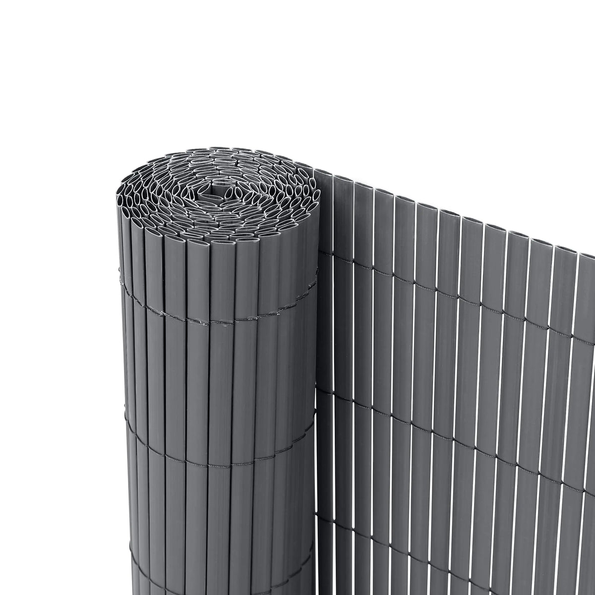 RIBELLI PVC Sichtschutzmatte Anthrazit für Balkon und Zaun