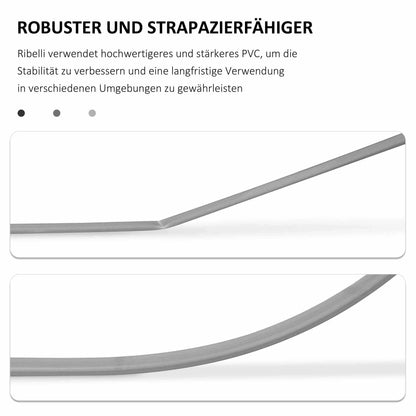 RIBELLI PVC Sichtschutzmatte mit Steg Anthrazit, extra stabil – Ansicht 6