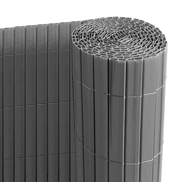 Ribelli® PVC Sichtschutzmatte mit Steg, extra stabil Sichtschutzzaun Sichtschutz Anthrazit Ribelli
