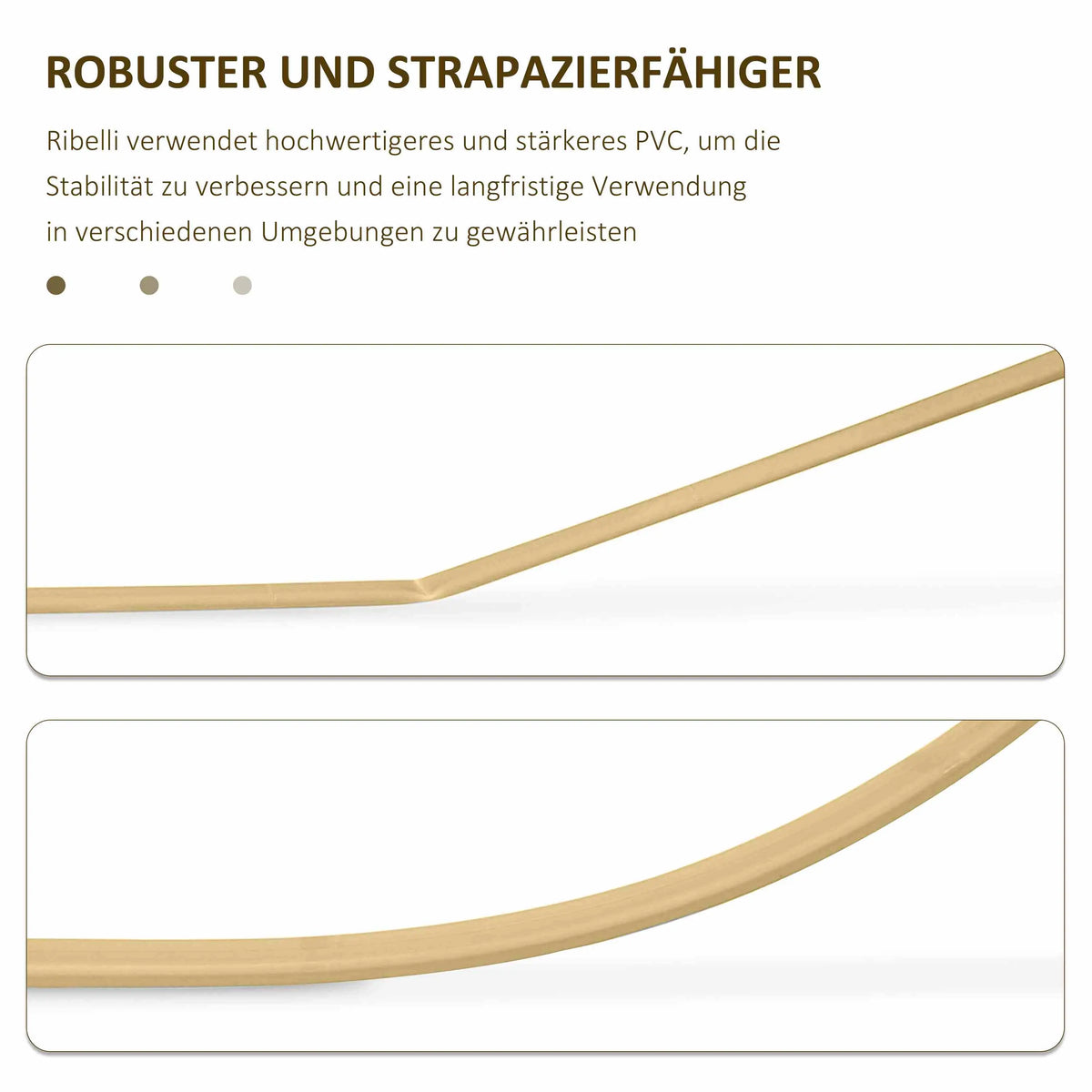 Ribelli® PVC Sichtschutzmatte mit Steg, extra stabil Sichtschutzzaun Sichtschutz Bambus Ribelli