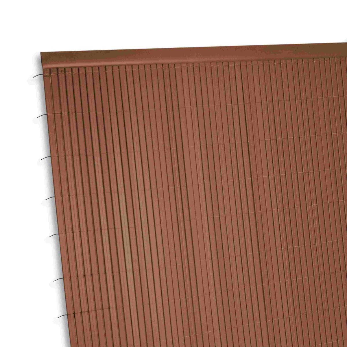Ribelli®PVC Abschlussleiste Abdeckprofil Bedeckung Profile Sichtschutzmatte Sichtschutz braun Ribelli