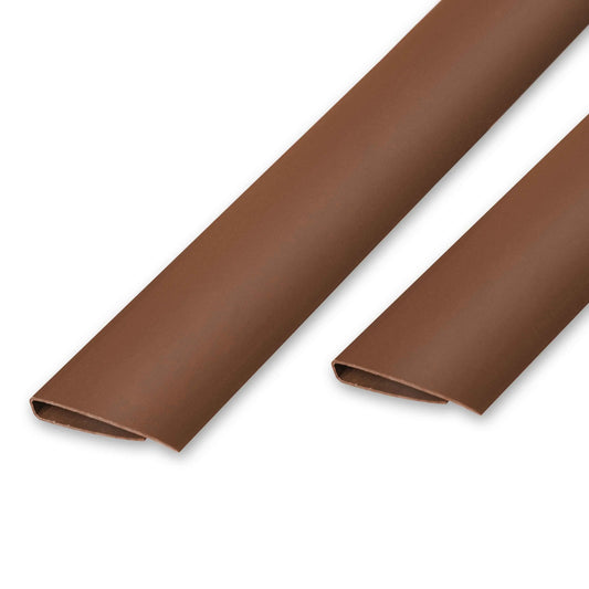 Ribelli®PVC Abschlussleiste Abdeckprofil Bedeckung Profile Sichtschutzmatte Sichtschutz braun Ribelli