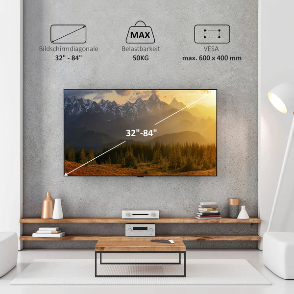 TV Wandhalterung 32 bis 84 Zoll Ribelli