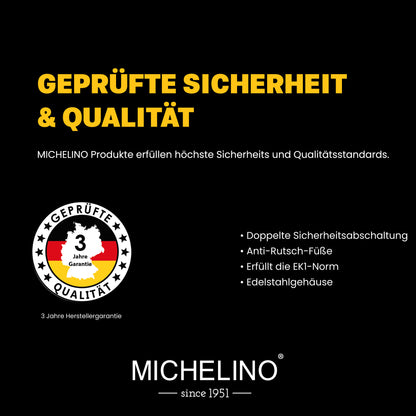 MICHELINO Standmixer 1,5 Liter Glasbehälter – 500W mit Ice-Crush & Puls-Funktion – Ansicht 6