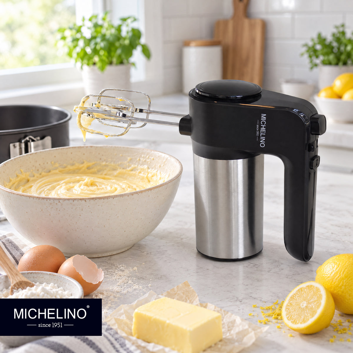 MICHELINO Handmixer 400 Watt Schwarz – Edelstahl mit 6 Stufen & Turbo – Ansicht 5