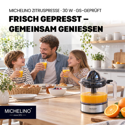 MICHELINO Elektrische Zitruspresse 1,0 Liter – 30W mit 2 Presskegeln & Aromaschutz – Ansicht 8