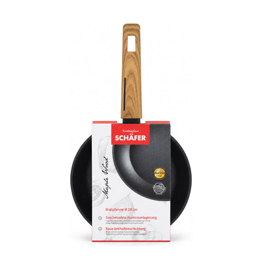 SCHÄFER Bratpfanne Ø 20 cm Maple Wood – Antihaftbeschichtung, induktionsgeeignet