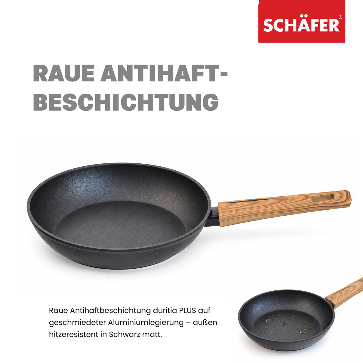 SCHÄFER Bratpfanne Ø 24 cm Maple Wood – Antihaftbeschichtung, induktionsgeeignet – Ansicht 3