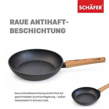 SCHÄFER Bratpfanne Ø 24 cm Maple Wood – Antihaftbeschichtung, induktionsgeeignet – Ansicht 3