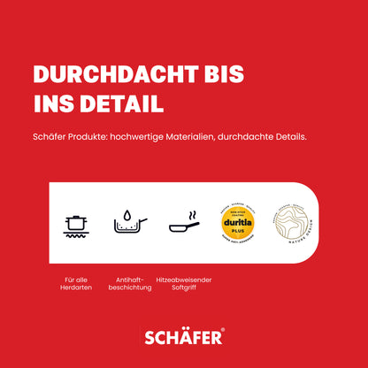 SCHÄFER Bratpfanne Ø 24 cm Maple Wood – Antihaftbeschichtung, induktionsgeeignet – Ansicht 5
