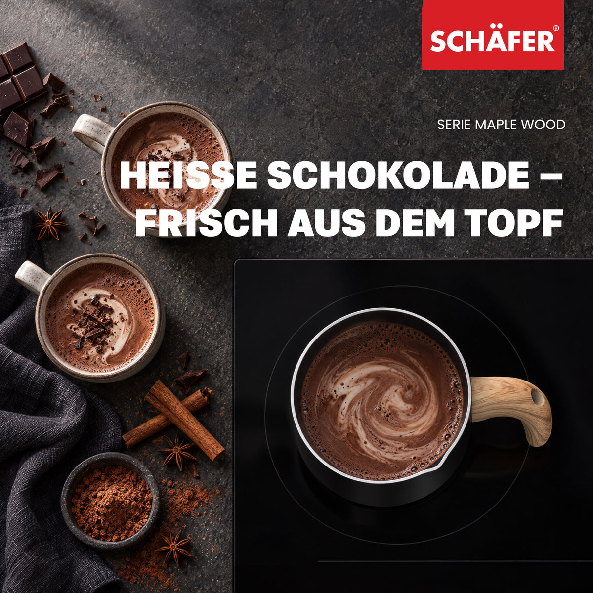 SCHÄFER Milchtopf Ø 14 cm Maple Wood – Antihaftbeschichtung, induktionsgeeignet – Ansicht 7