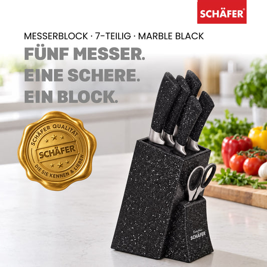 SCHÄFER 7-tlg. Messerblock Black – Ansicht 2