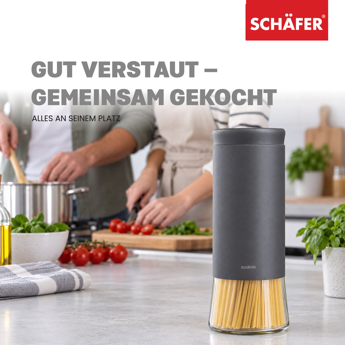 SCHÄFER Vorratsglas 1,8 l Grau – Ansicht 7