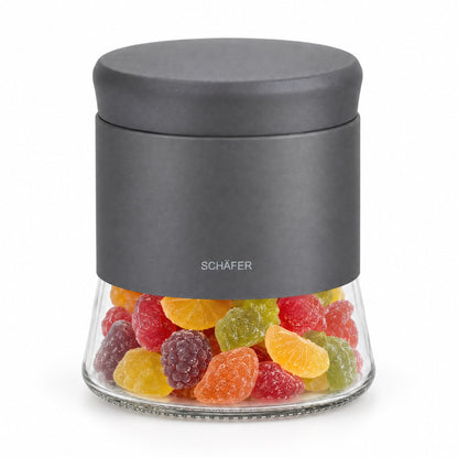 SCHÄFER Vorratsglas 800 ml Grau