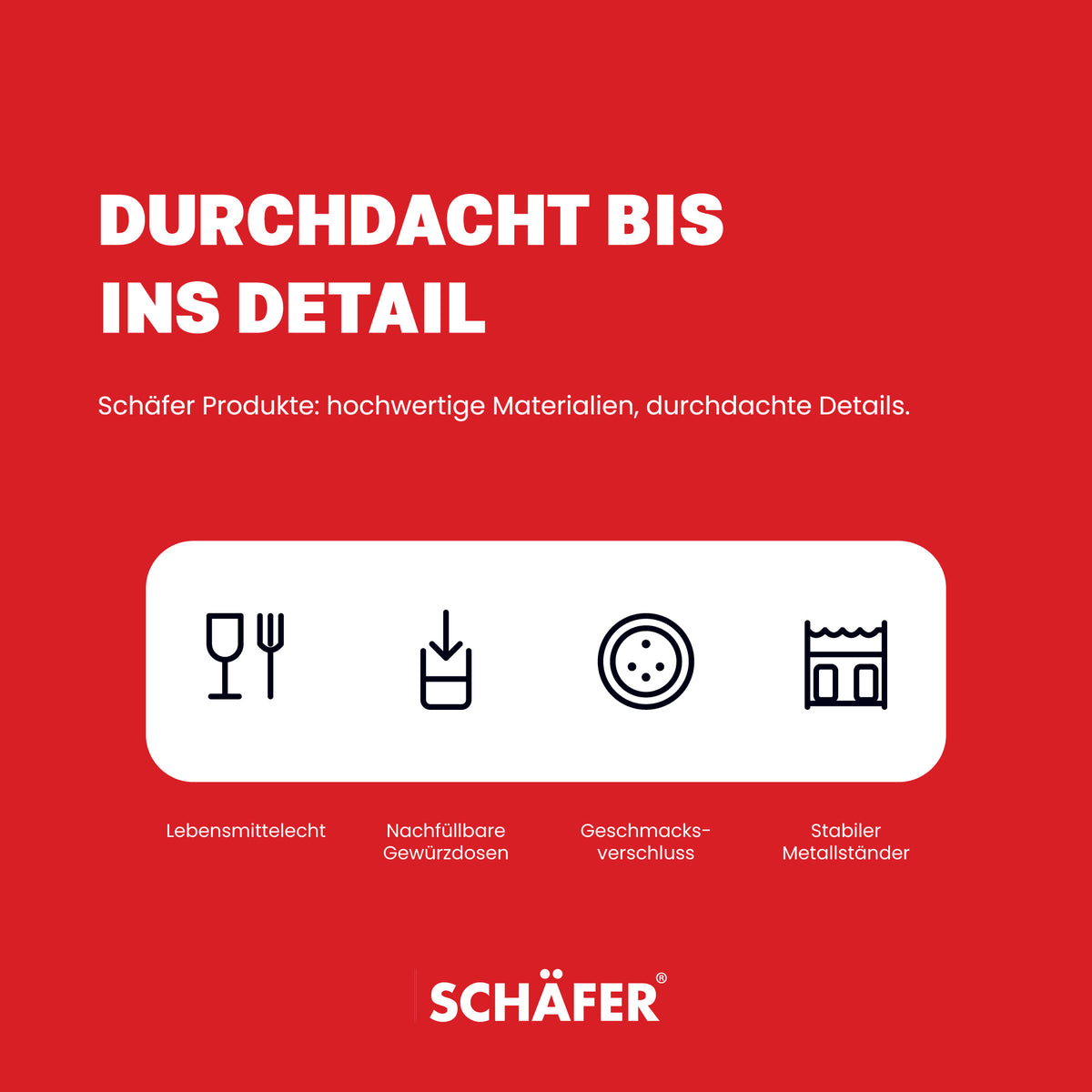 SCHÄFER 8-tlg. Edelstahl Gewürzregal 13 × 26,6 cm – Ansicht 6