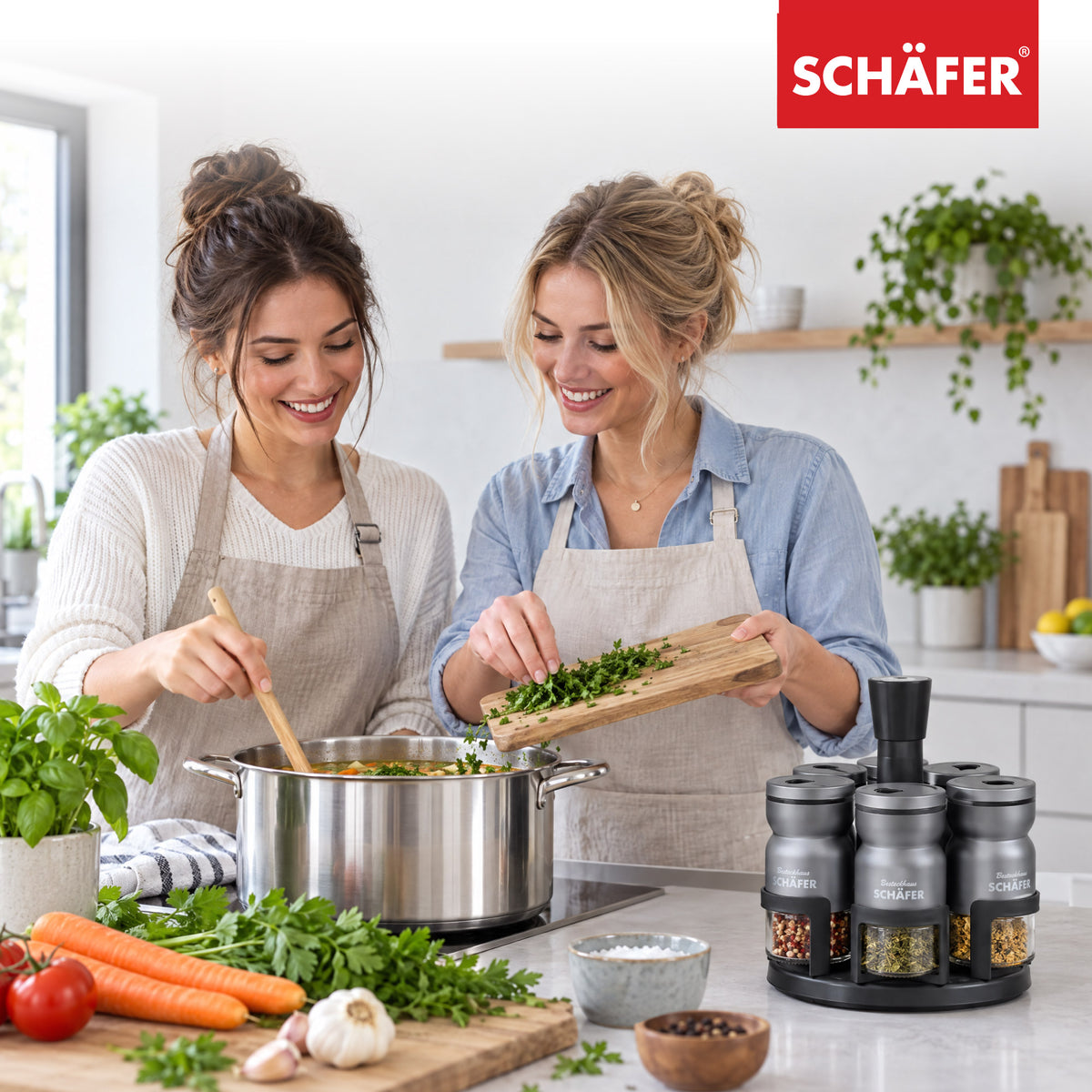 SCHÄFER 7-tlg. Gewürzständer 125 ml Grau – Ansicht 7