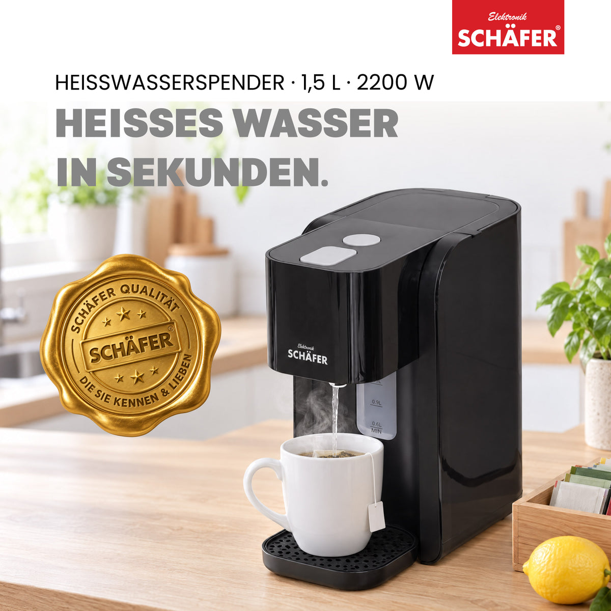 SCHÄFER Heißwasserspender 1,5 l – Ansicht 2