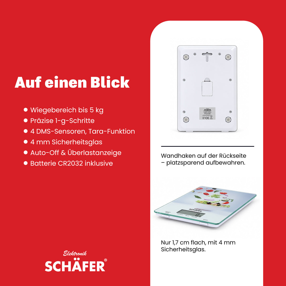 SCHÄFER Küchenwaage Motiv Salat bis 5 kg – Ansicht 4
